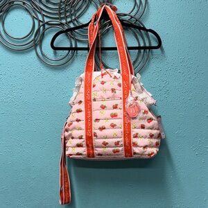 Strawberry shortcake Pink Quilted Tote Bag